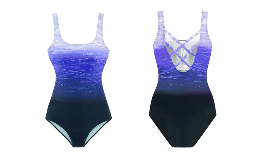 Image 5: Crossover Back Swimsuit