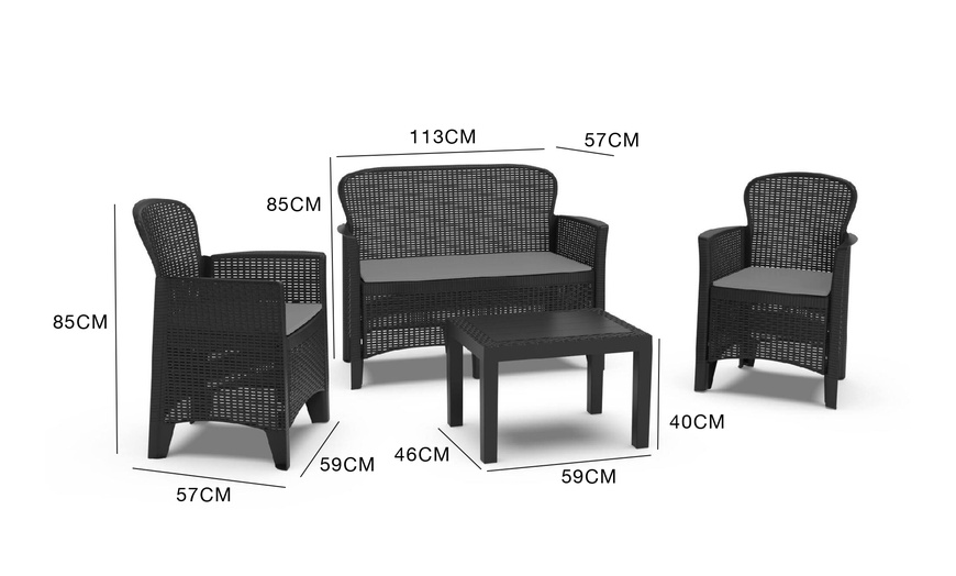 Image 5: Set de asientos y mesa de exterior