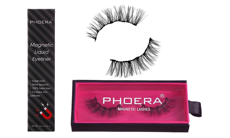 Image 7: One or Two Phoera Magnetic Eyeliners and Eyelashes