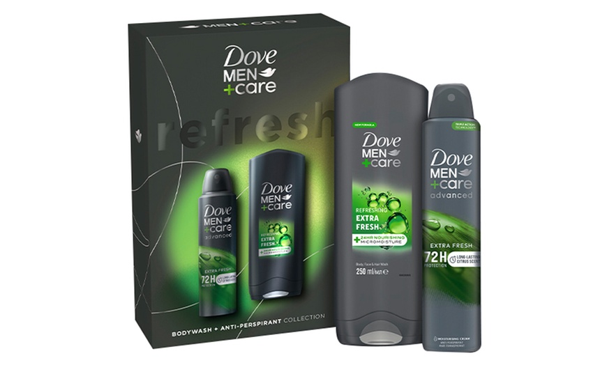 Image 3: Dove Men+Care Refresh Bodywash and Antiperspirant Duo Collection Set 