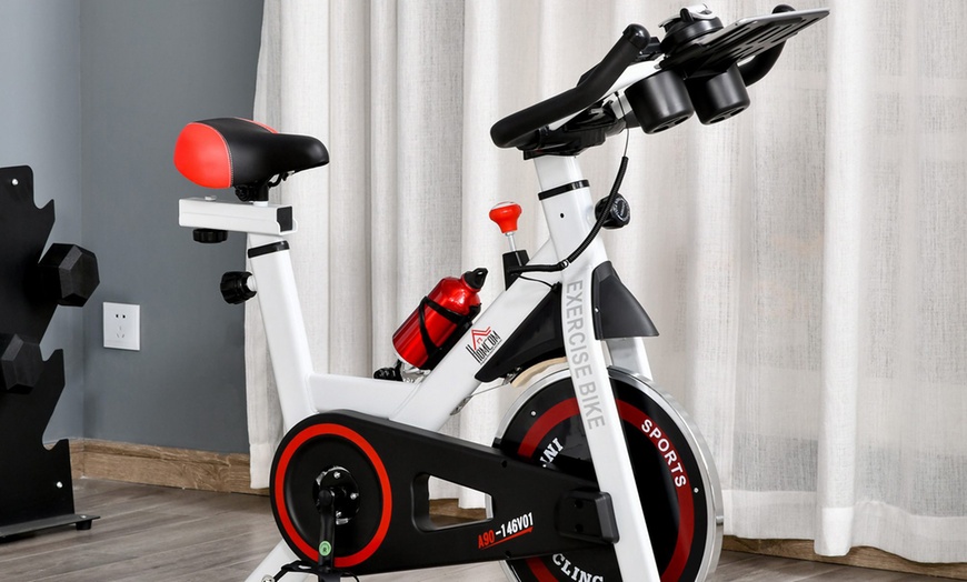 Image 7: HomCom Exercise Bike