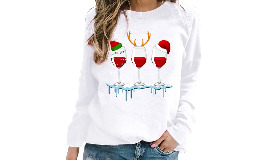 Image 8: Christmas Wine Glass Jumper