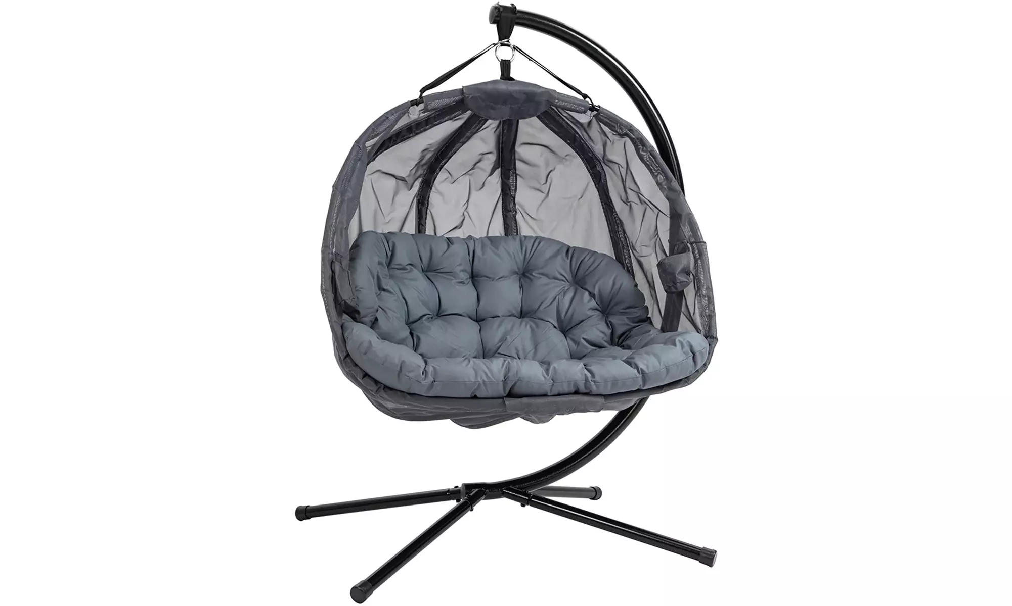 Outsunny Double Hanging Egg Chair in Grey or Cream