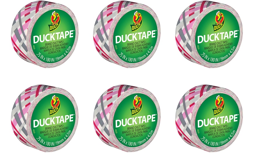 Image 1: Set of Six Preppy Plaid Duck Tape