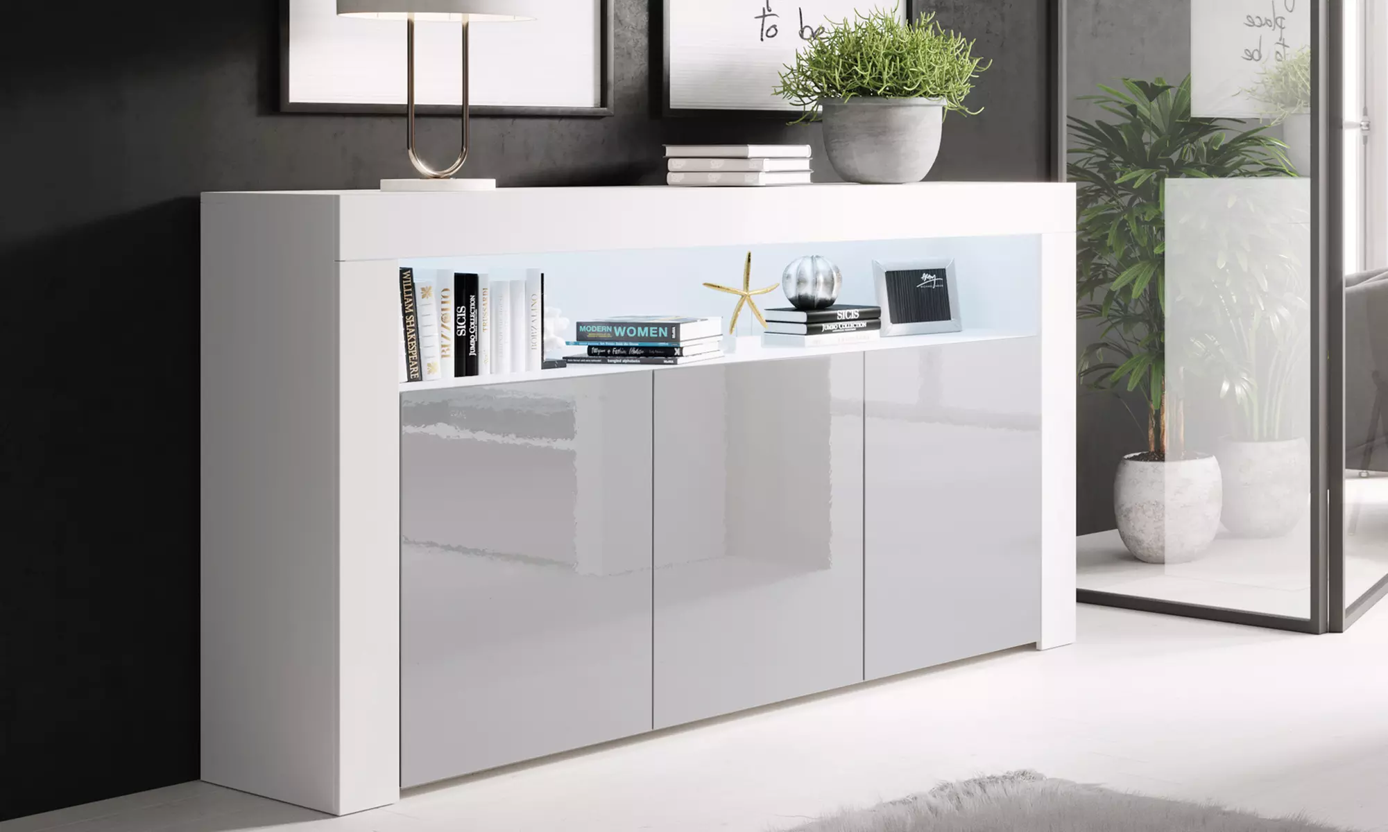 Buffet "Aker" avec lumières LED intégrées