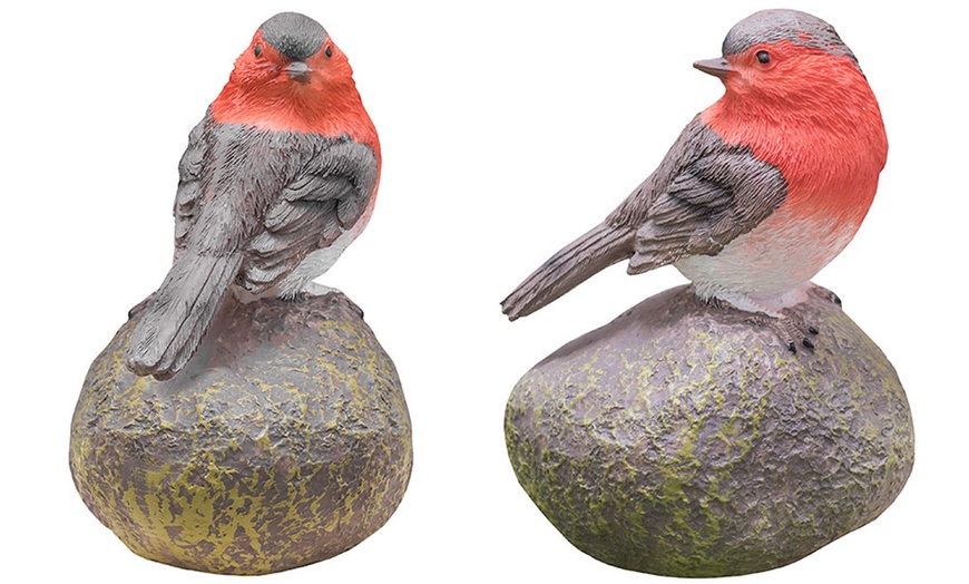 Image 12: One, Two or Four Robin Redbreast Garden Ornaments