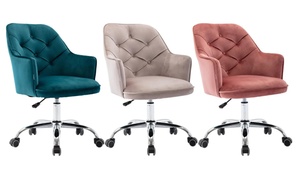 Modern Velvet Office Swivel Chair