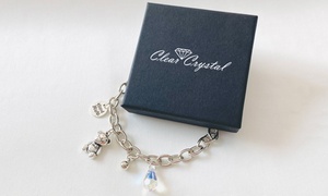 Armband met teddybeer-bedel en Swarovski®-kristal