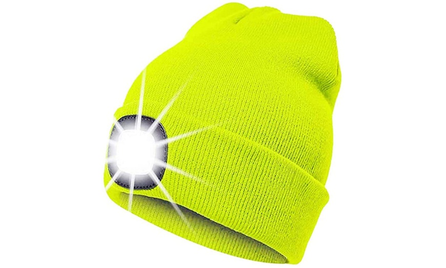 Image 5: Rechargeable Five-LED Beanie Hat