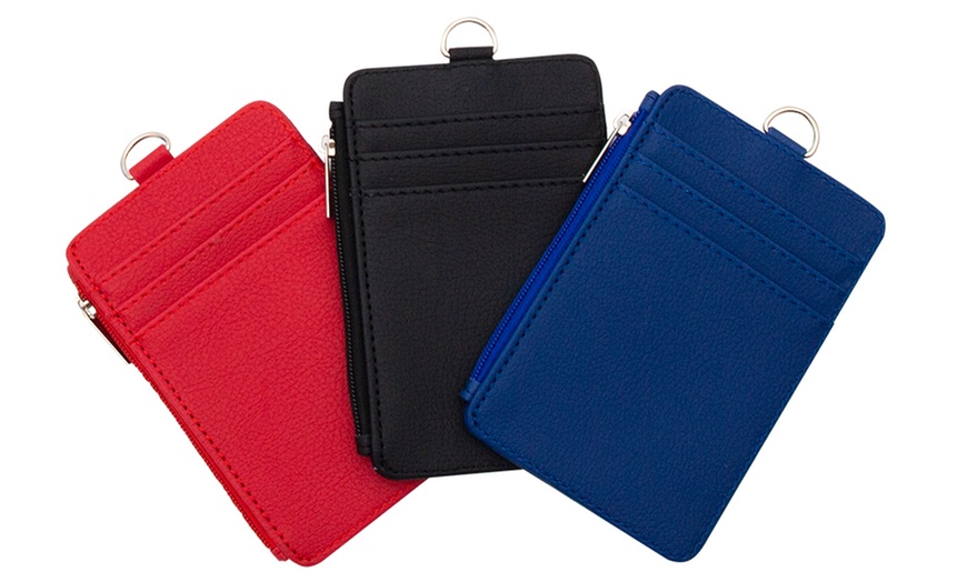 Image 2: Card Holder Wallets with Lanyard