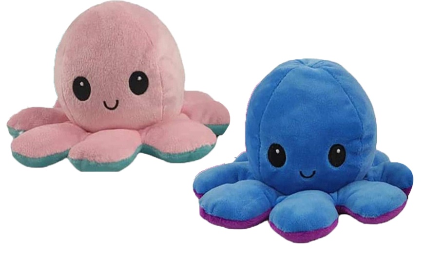 Image 26: Reversible Plush Octopus Toy