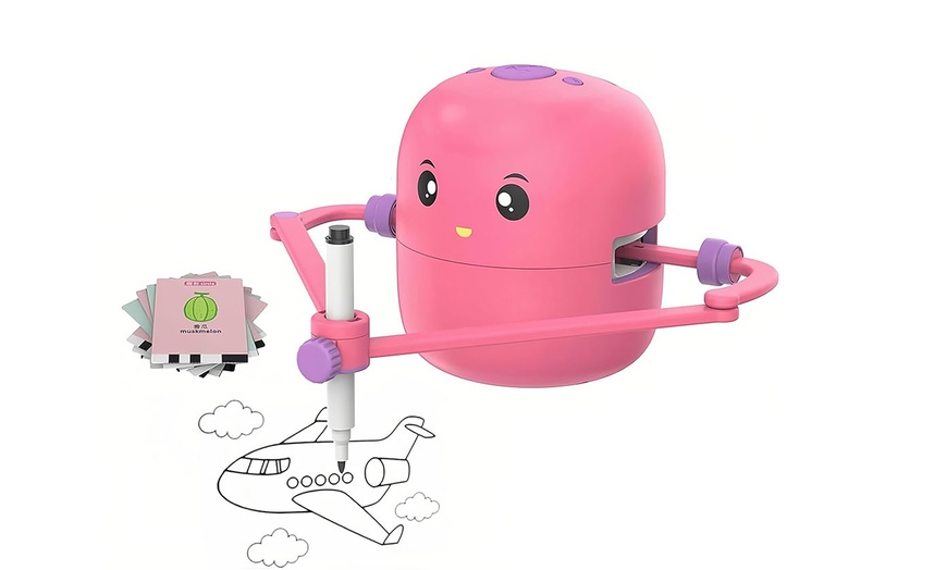 Image 2: Educational Drawing Robot for Kids with Word Cards and Voice 