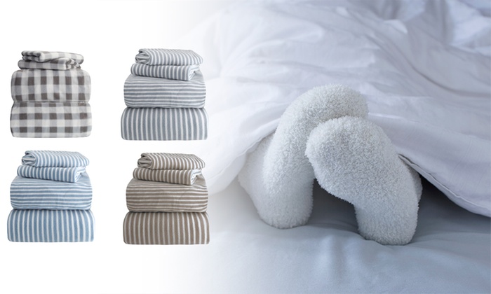 polar fleece pattern sheet set groupon fleece sheets queen