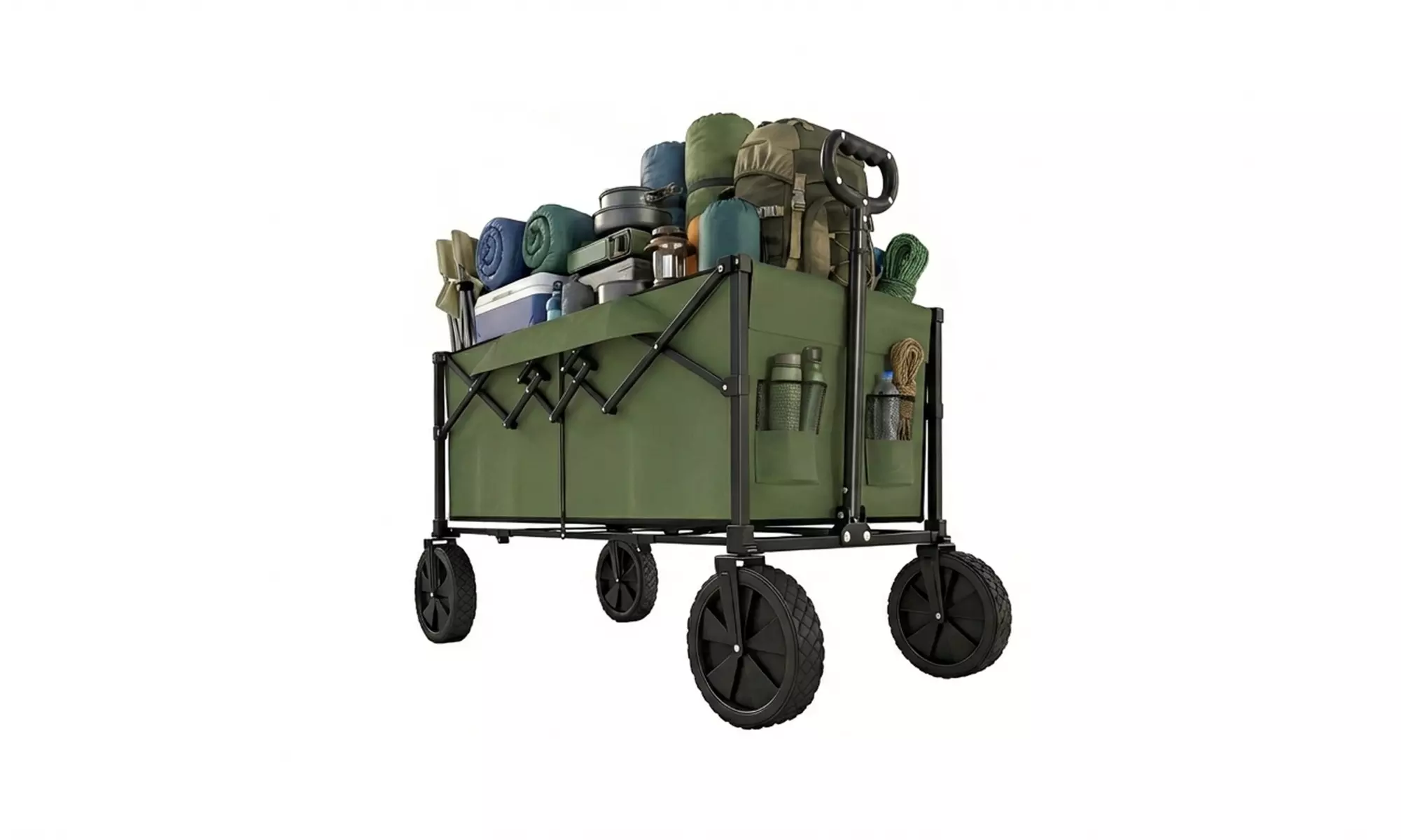 Outsunny Heavy-Duty Folding Wagon Cart