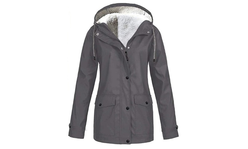 Image 8: Women's Hooded Waterproof Coat