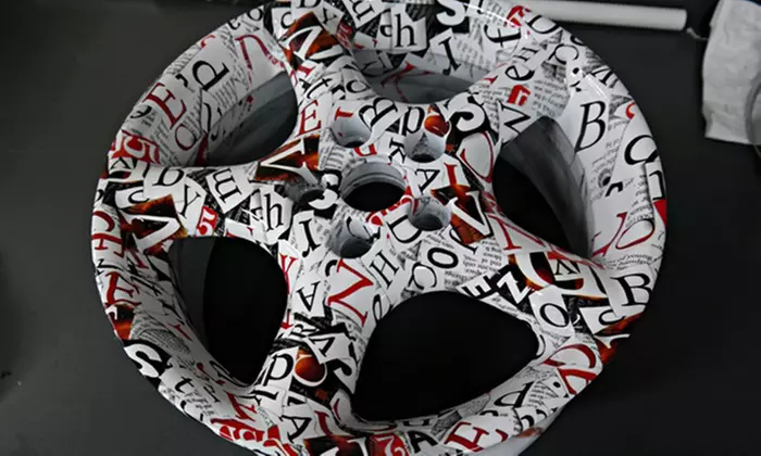 Zdobienie felg, elementów skutera