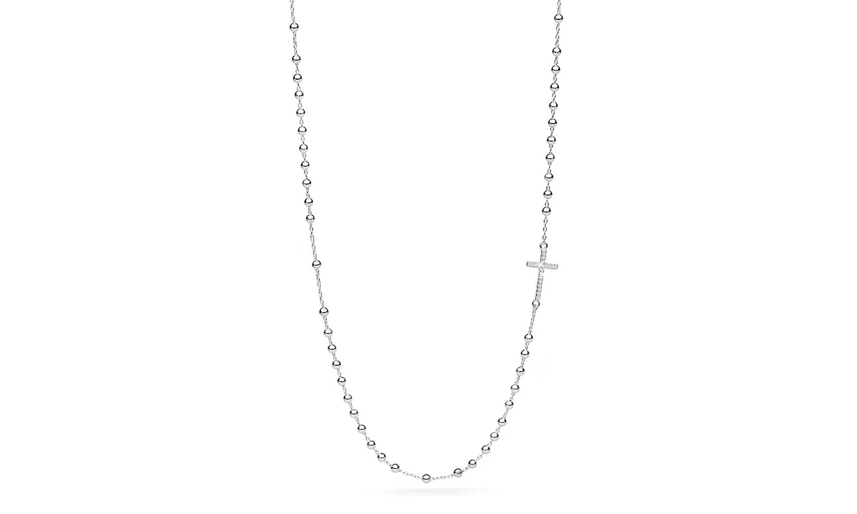 Bracciale o collana con rosario e collana con croce