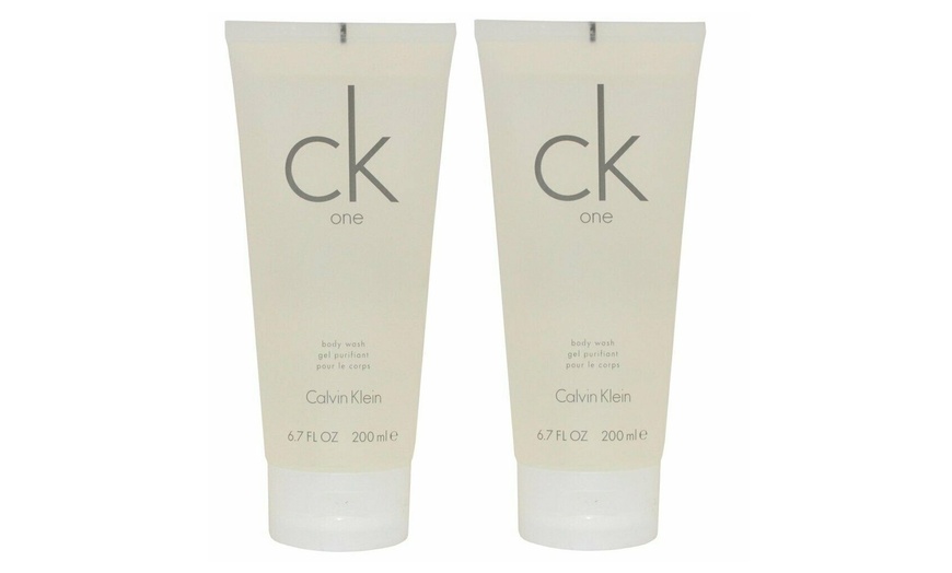 Image 2: One or Two Calvin Klein CK One 200ml Body Washes