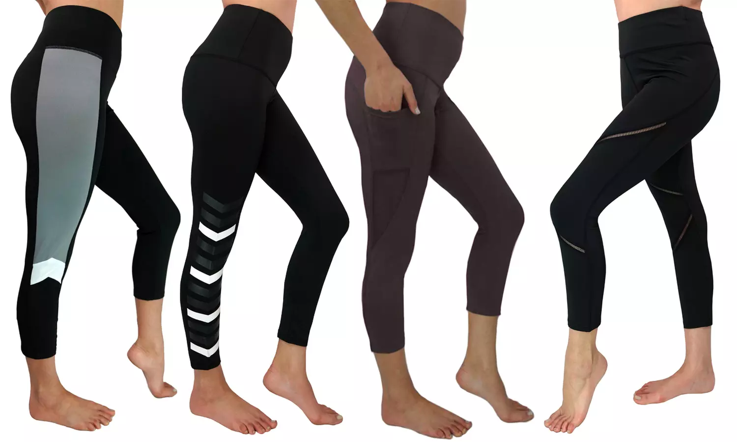Women's Workout Active Capris (4-Pack). Plus Sizes Available. - Primary Image