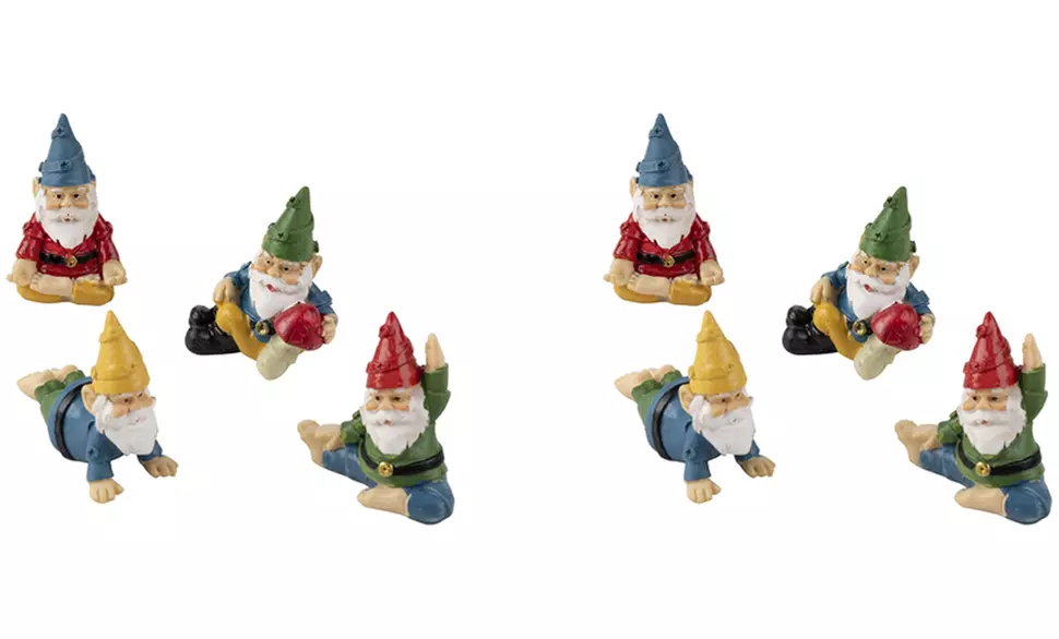 1 ou 2 ensembles de 4 mini figurines de nains de jardin en poses de yoga, livraison offerte - Image 6