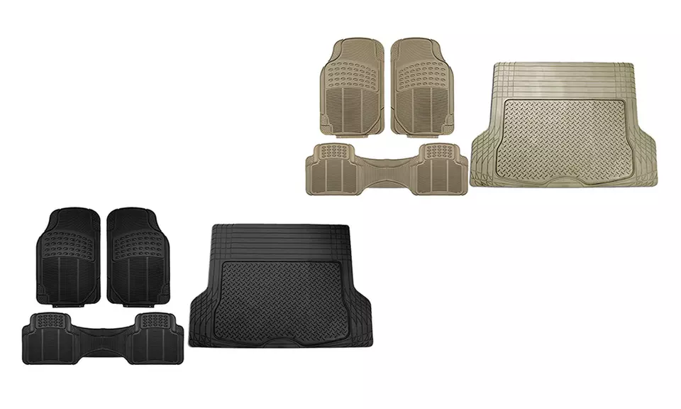 Vinyl Auto Floor Mats with Trimmable Rear Mat (4-Piece) - Primary Image