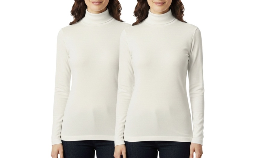 Image 3: Set di 2 maglie da donna lupetto o dolcevita Leable