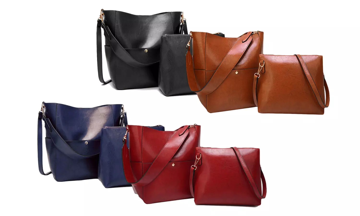 Ensemble sac à main et cabas similicuir modèles Maria - Primary Image