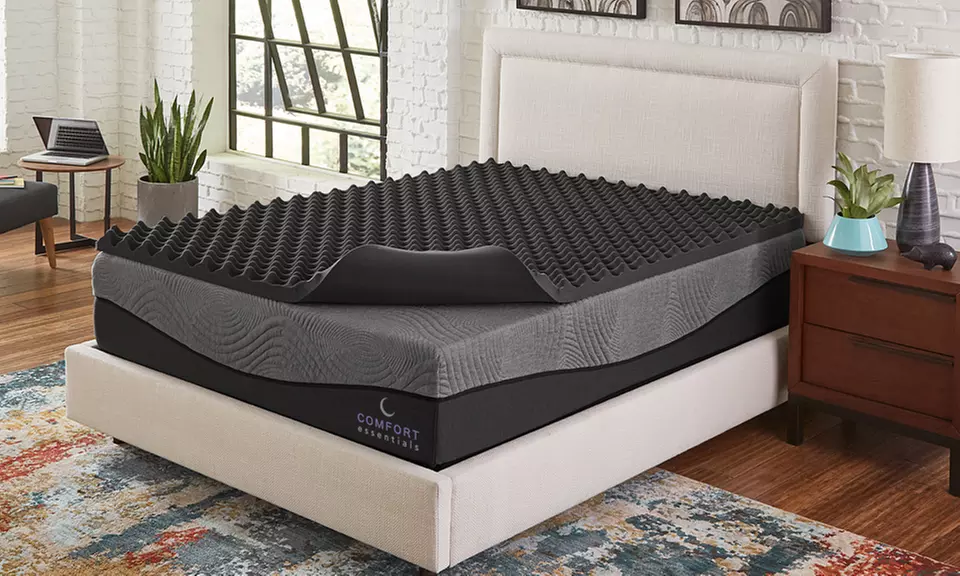Comfort Essentials Ebony 2" Reversible Ebonite Memory Foam Topper - Primary Image