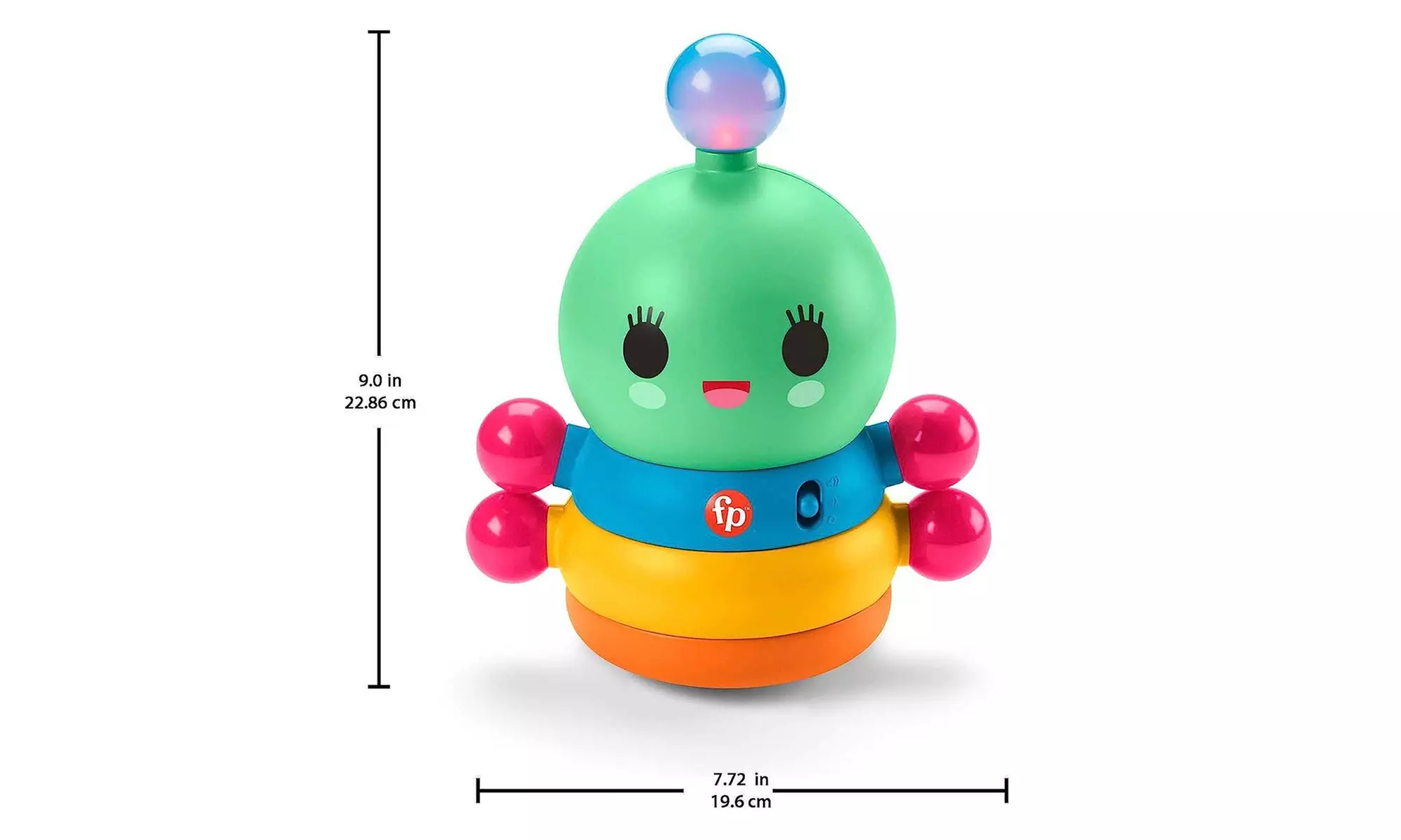 Fisher Price Happy World Dance Rainbow Worm Musical Toy - Image 2