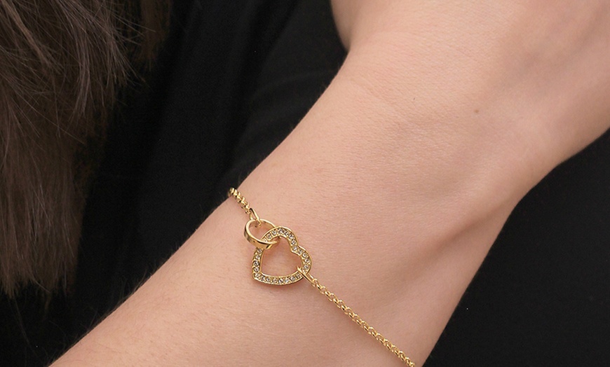 Image 4: Locked Heart Bracelet Chain Bracelet