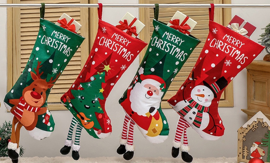 Image 2: Christmas Hanging Stockings Decoration