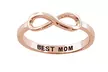 Sterling Silver "BEST MOM" Infinity Rings - Second Medium