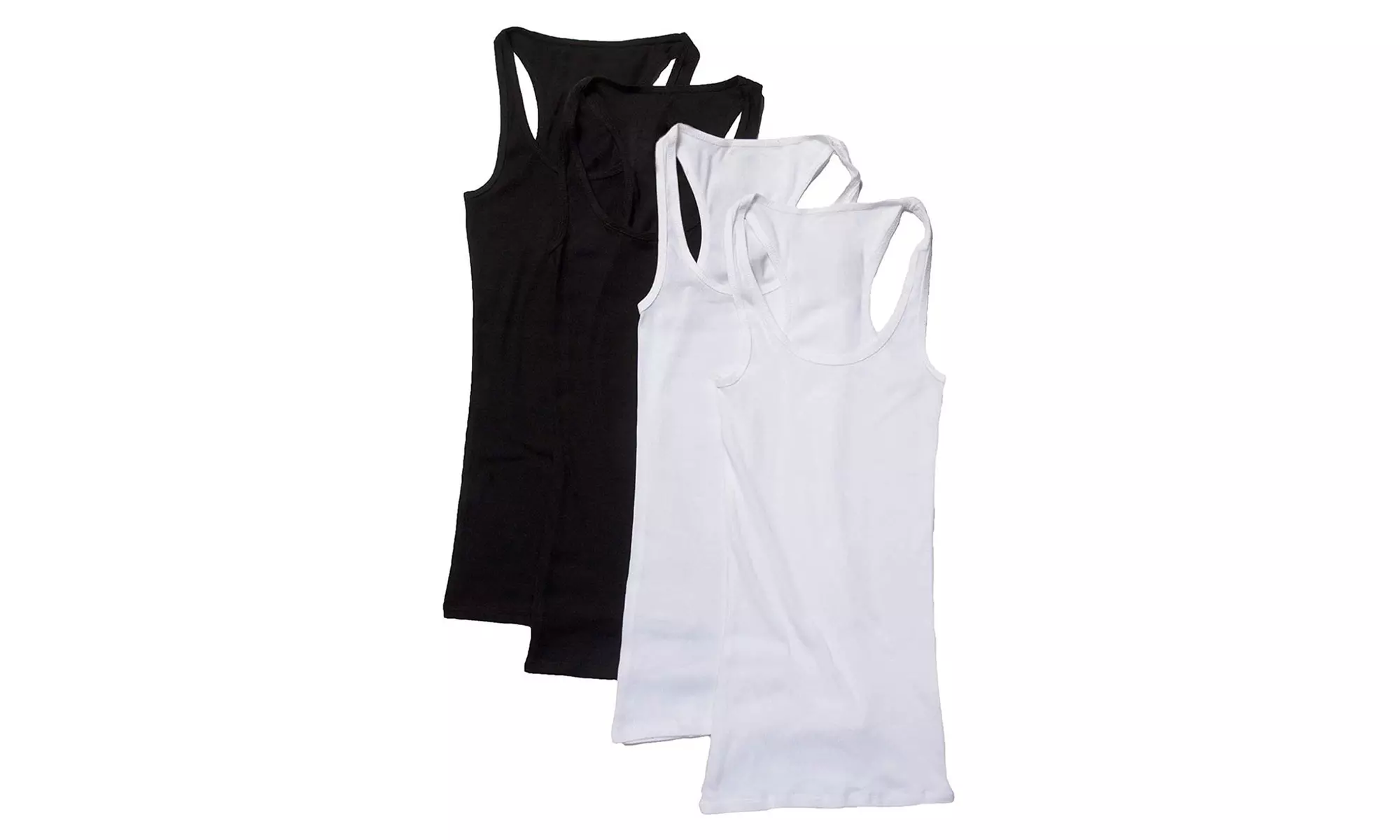 Women's Basic Ribbed Racerback Tank Top (4-Pack). Plus Sizes Available. - Second Medium