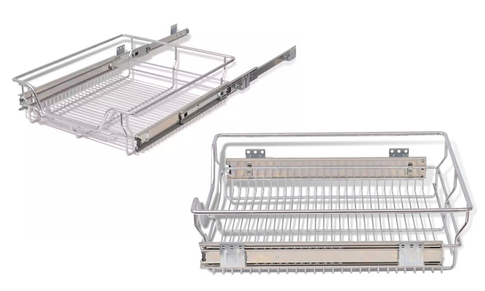 Pull Out Wire Baskets Two Pack Groupon Goods