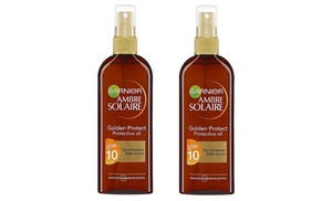 Two-Pack of Garnier Ambre Solaire Golden Protect Protective Oil SPF 10