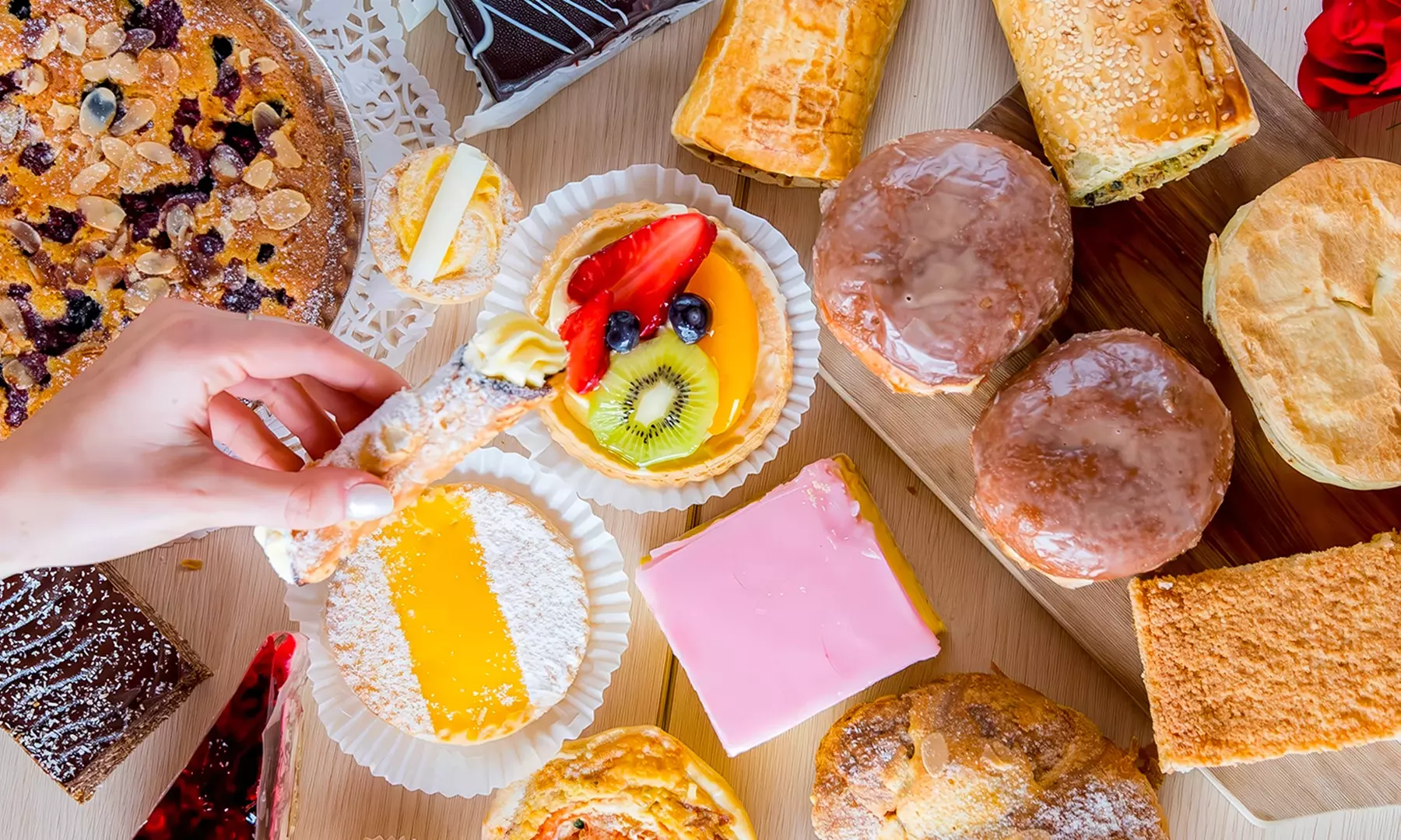 Chopin Patisserie - Sorrento's Box of 12, 24, 28, or 100 Assorted Petit Fours of Mixed Flavours (Up to 43% Off) - Primary Image