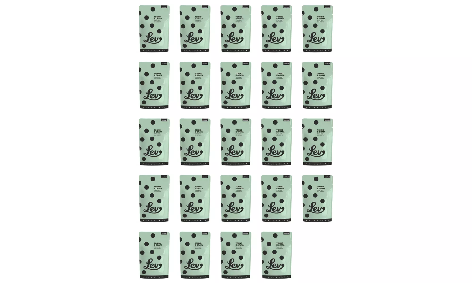 24 o 62 bustine di cibo umido per gatti adulti Lev