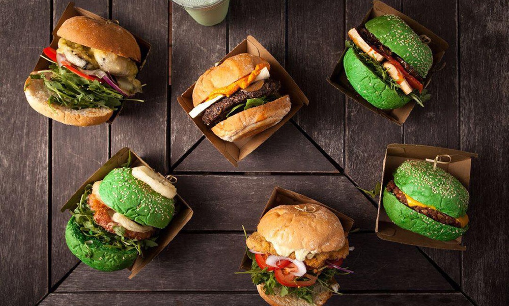 Vegan Burger, Chips + Drink for 2