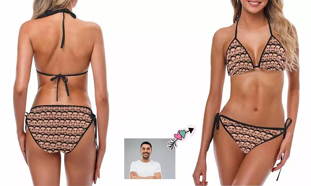 Bikini mit Foto-Symbolen