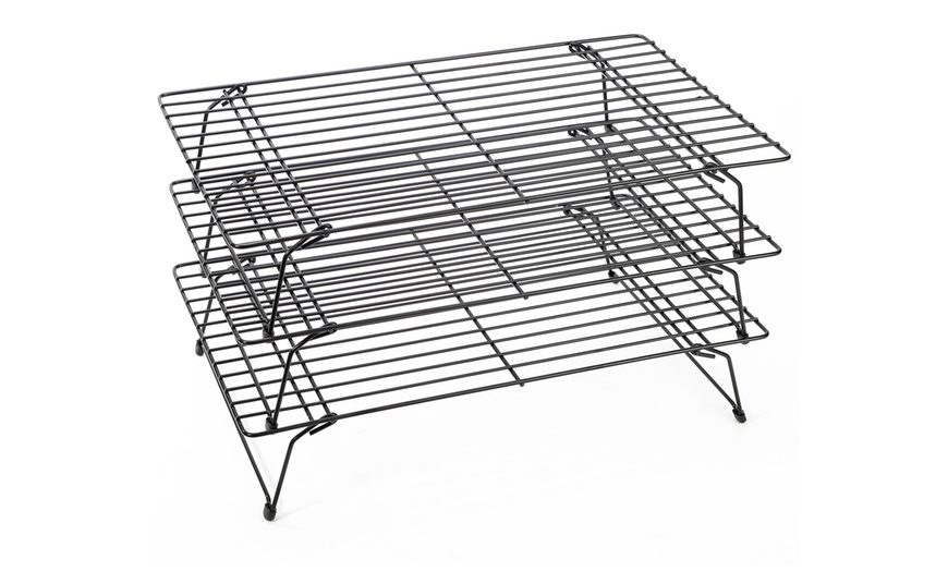 Image 3: Three-Tier Non-Stick Cake Cooling Tray