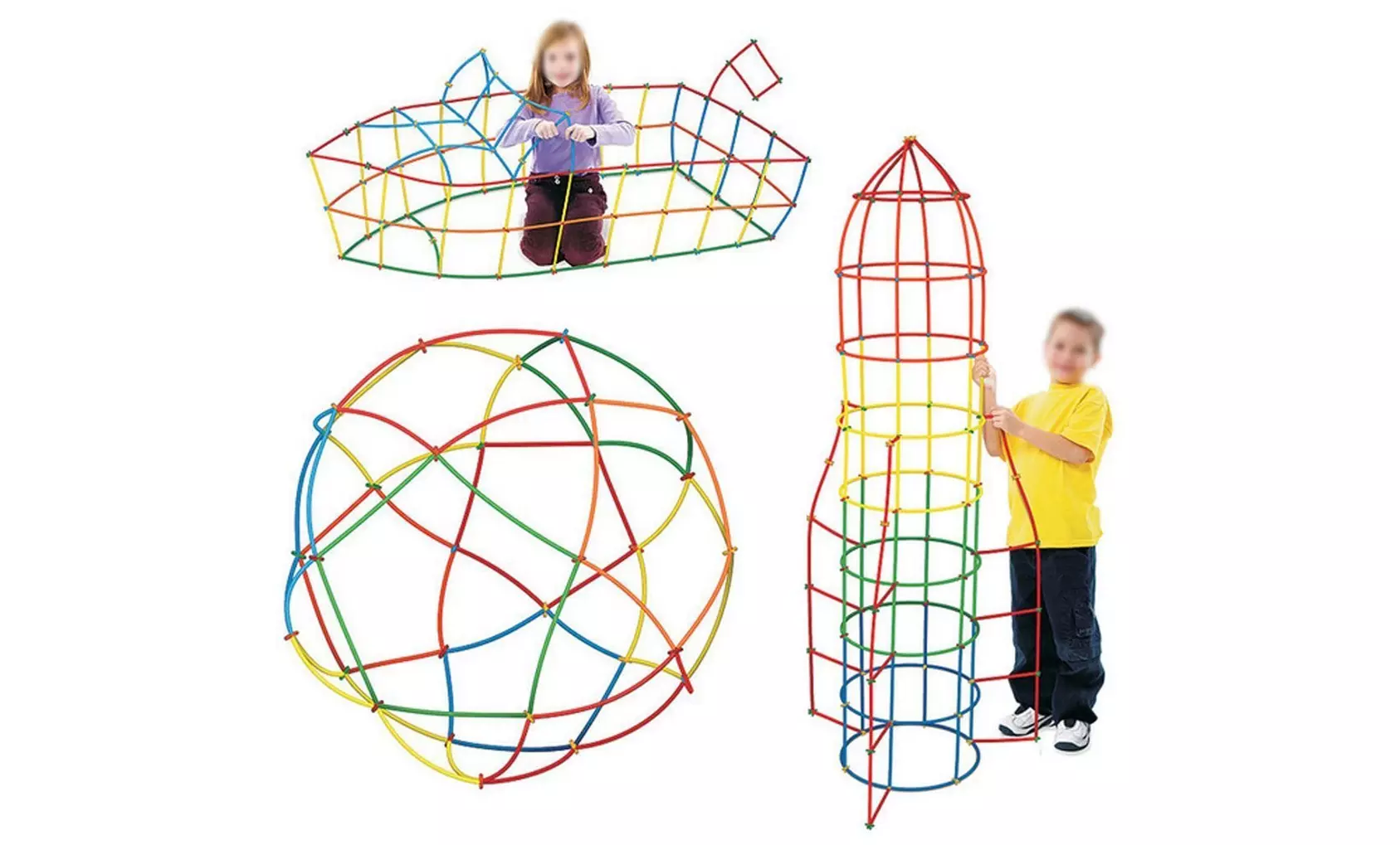 Set de paille en plastique pour construction 3D, livraison offerte - Primary Image