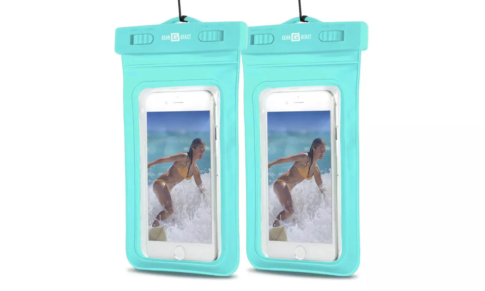 Gear Beast Universal Cell Phone Waterproof Dry Bag Case (2-Pack) - Second Medium