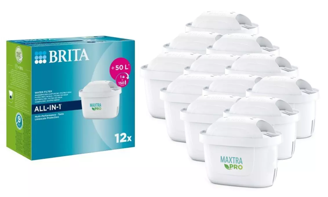 Filtres à eau Brita avec filtration à 4 étapes et matériaux durables, pack de 12 - Primary Image