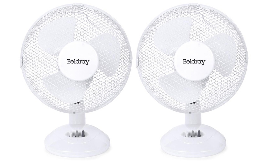 Image 5: Beldray Nine-Inch Oscillating Desk Fan