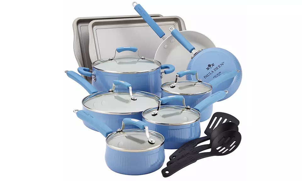 Paula Deen Savannah Collection Aluminum 17-Piece Cookware Set with Bakeware - Second Medium