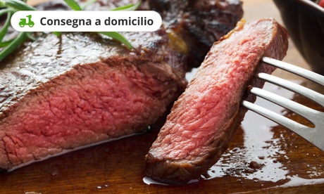Menu hamburger e patatine o tagliata da 350 g con contorno più bevande dal Ristorante La Plaza. Consegna a domicilio