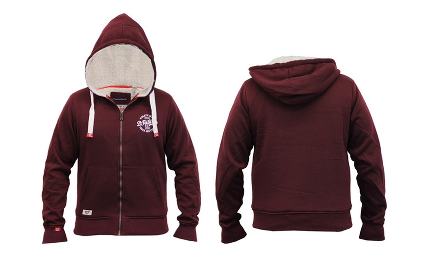 Image 2: Men's Sherpa Fleece-Lined Hoodie