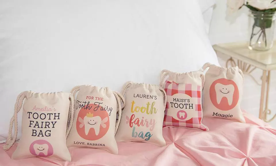 One, Two, Three, Five, or 10 Personalized Tooth Fairy Bags from Qualtry (Up to 70% Off) - Primary Image