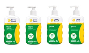 4x Cancer Council Work Pump 200ml