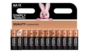  12-, 24-, or 36-Pack of Duracell Simply AA or AAA Batteries 